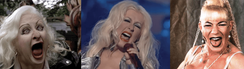 Christina Aguilera, Hatchet Face, Luna Vachon, The Voice